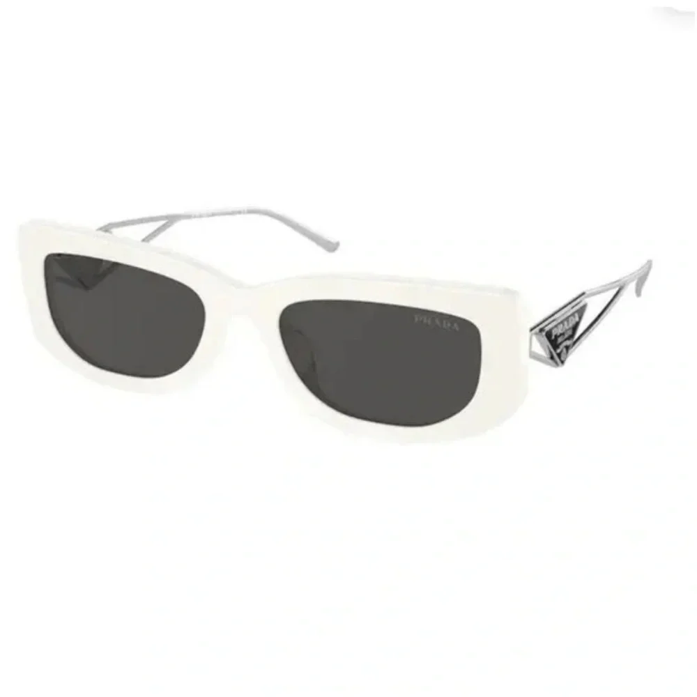 Prada Silver and White Designer Sunglasses - Picture 3 of 6